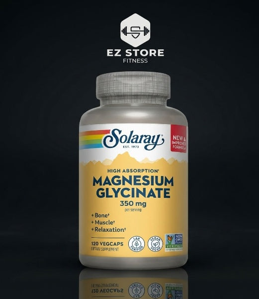 Magnesium Glycinate 350mg, 120 Gélules, Solaray