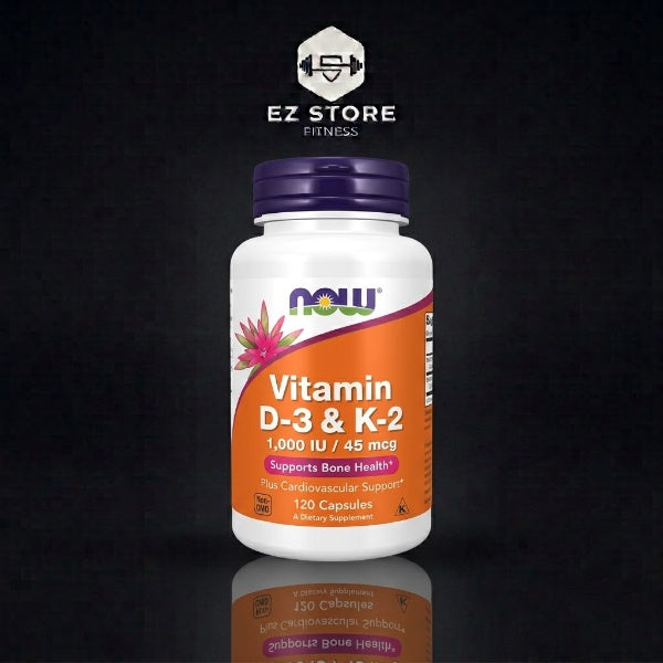 Vitamines D3 et K2, 120 capsules